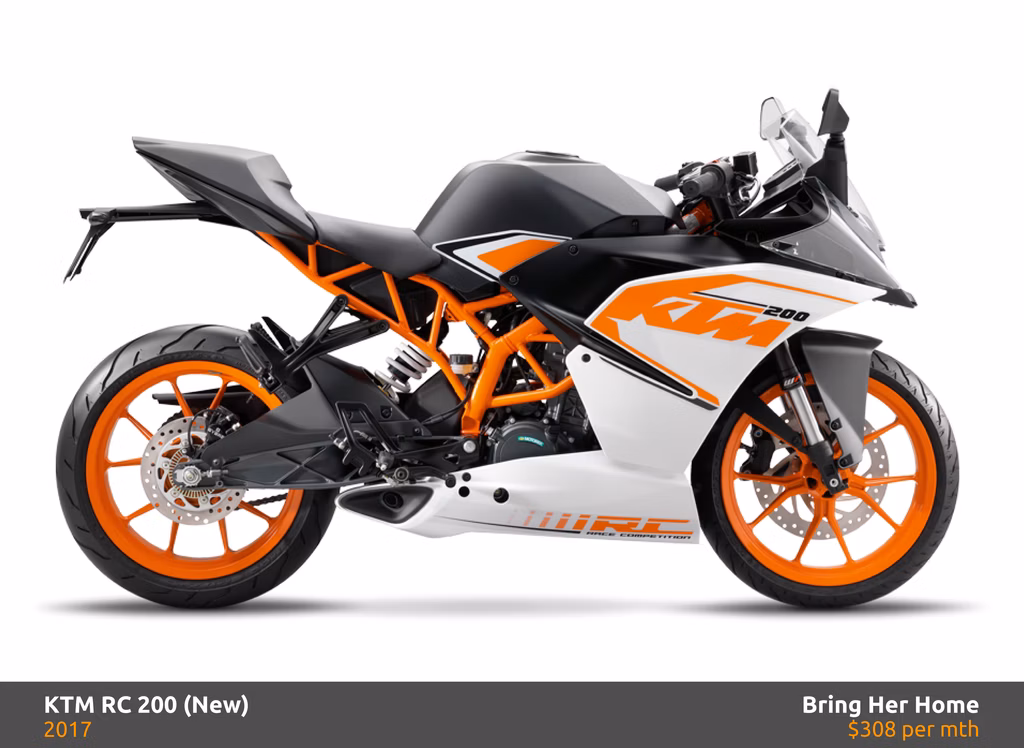 KTM RC 200 Non ABS 2017 (New)