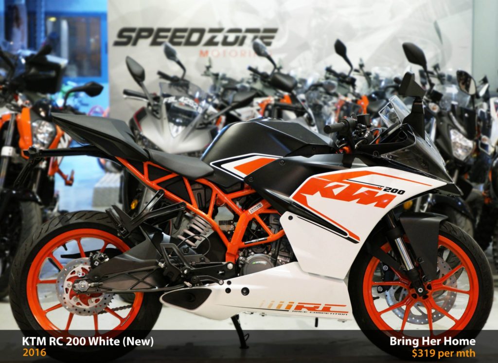 KTM RC 200 White Non ABS 2016 (New)