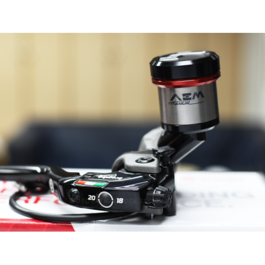 AEM Integrated Titanium Brembo RCS Corsa Corta Brake Fluid Tank