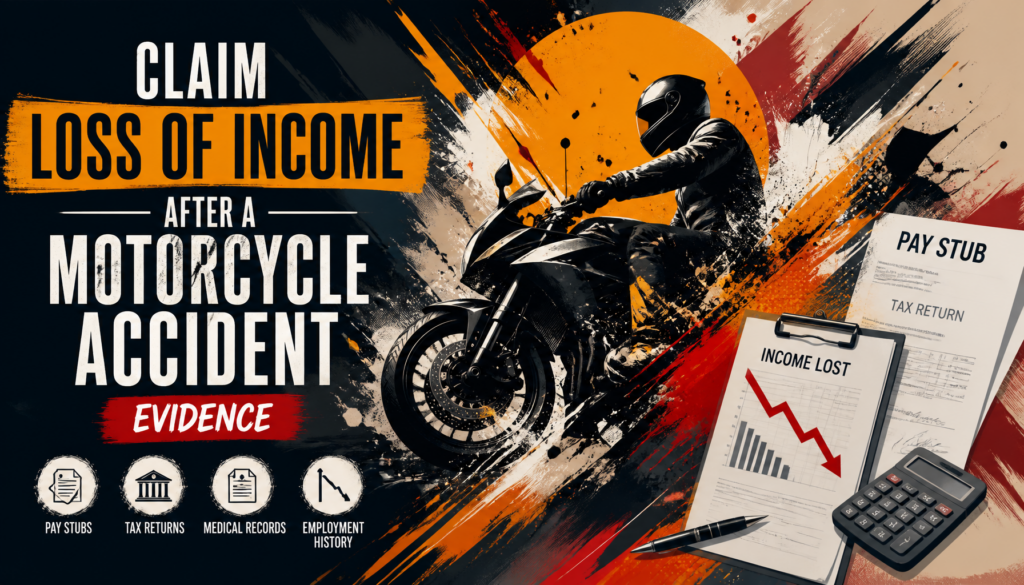 Claim Loss of Income After a Motorcycle Accident: Evidence